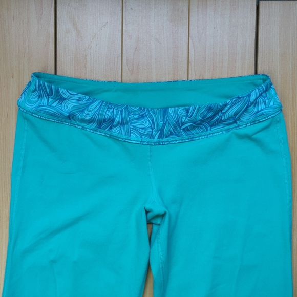 Lululemon Aqua Blue Yoga Athletic Gym Long Pants - Picture 2 of 7
